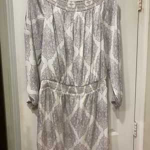 Pastel romantic off the shoulder long sleeve dress